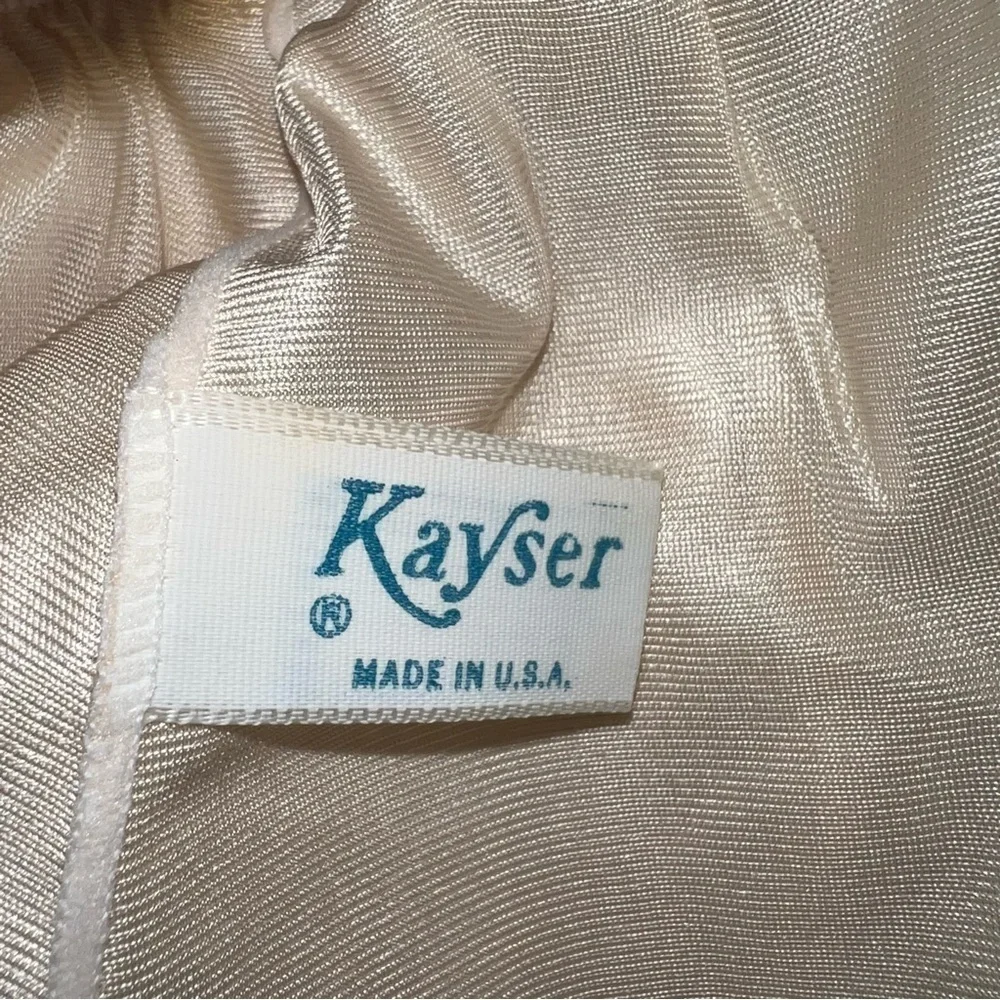 Vintage Kayser Cream Half Slip with Lace Hem and Bow Size Medium